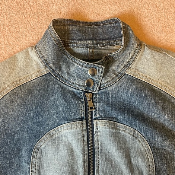 Light Wash Multi-Tone Jean Jacket - Picture 2 of 4